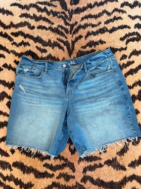 torrid Light Blue Relaxed Fit Denim Shorts